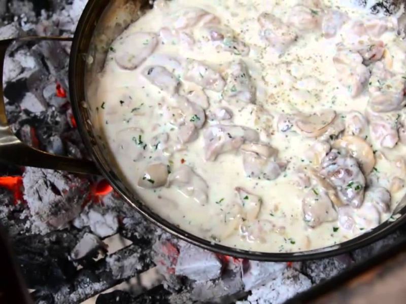 Mollejas a la Crema de Pimienta